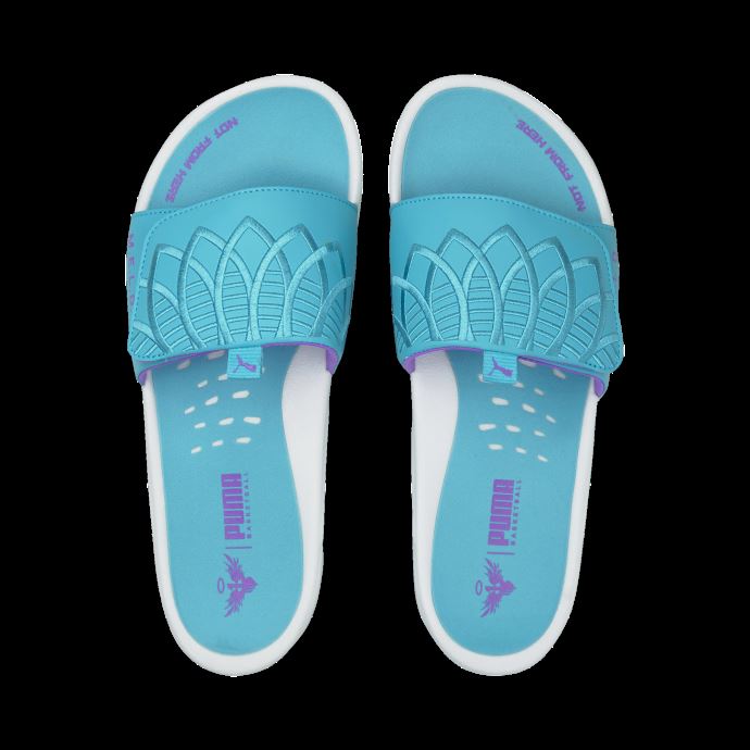 Sandales Puma Canada X Lamelo Ball Nitrocat V Away Bleu Atoll-violet-blanc
