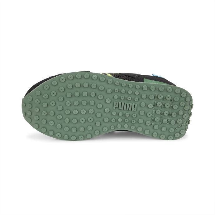 Puma Canada Future Rider Small World Petites Baskets Pour Enfants Black-lime Squeeze
