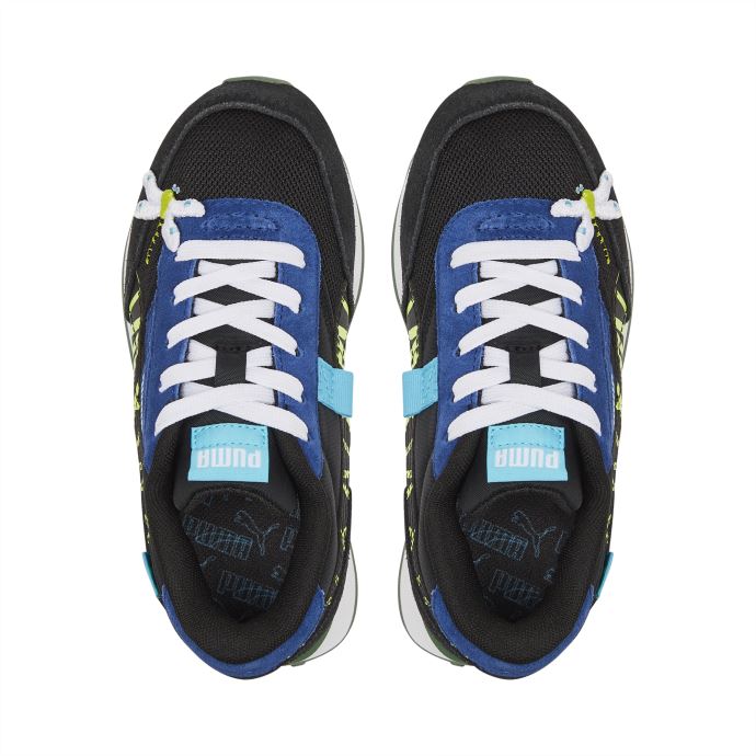 Puma Canada Future Rider Small World Petites Baskets Pour Enfants Black-lime Squeeze
