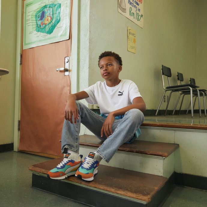 Biscay Green-vibrant Orange Rider Fv Future Vintage Sneakers Jeunesse Puma Canada
