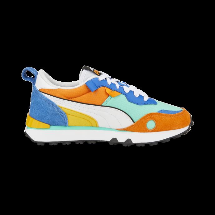 Puma Canada Biscay Green-vibrant Orange Rider Future Vintage Baskets Grands Enfants
