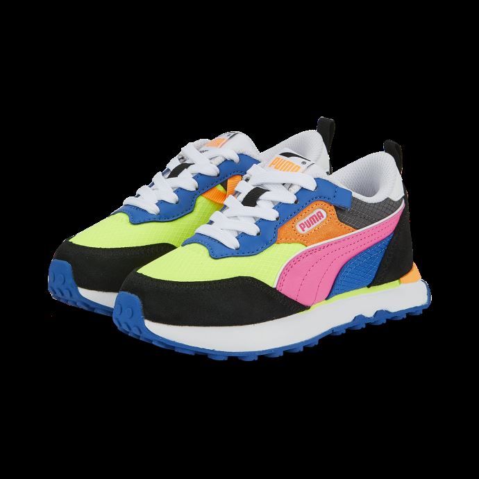 Chaux Squeeze-noir-royal Puma Canada Rider Future Vintage Chaussures Pour Petits Enfants