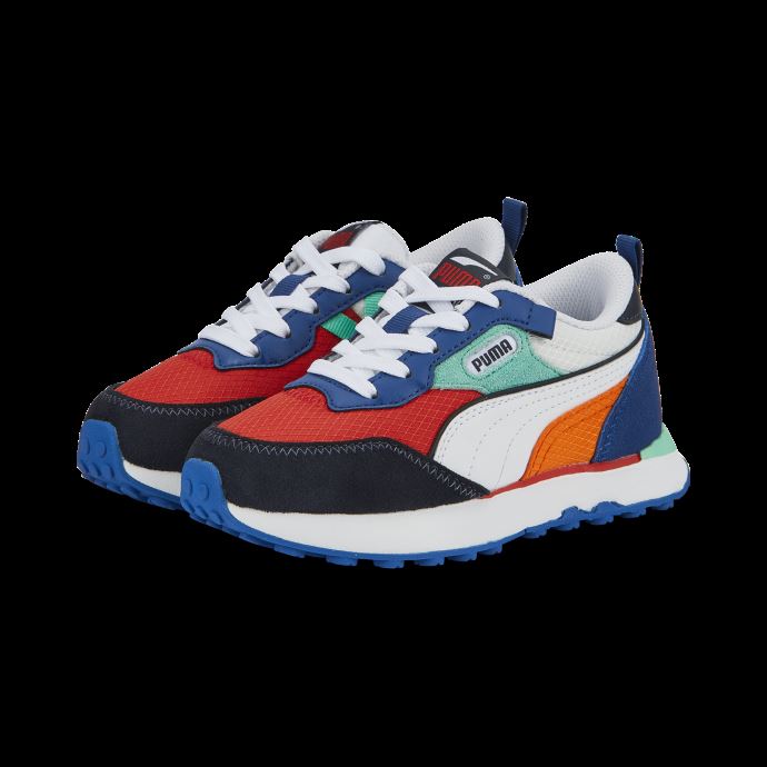 Puma Canada Rider Future Vintage Chaussures Pour Petits Enfants Rouge Brûlé-blanc