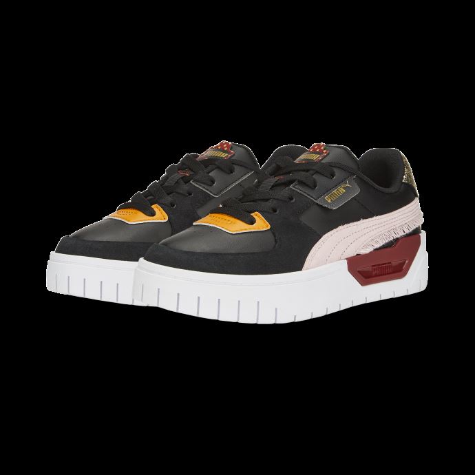 Puma Canada Cali Dream Boho Gleam Big Baskets Enfant Noir Fleur D'amandier Rouge