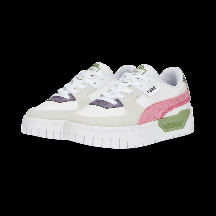 Baskets Puma Canada Cali Dream Boho Gleam Big Pour Enfants Blanc-corail Feu-vert Poussiéreux