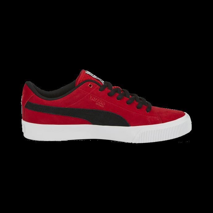 Baskets Skate Nitro En Daim Rouge-blanc-noir à Haut Risque Puma Canada
