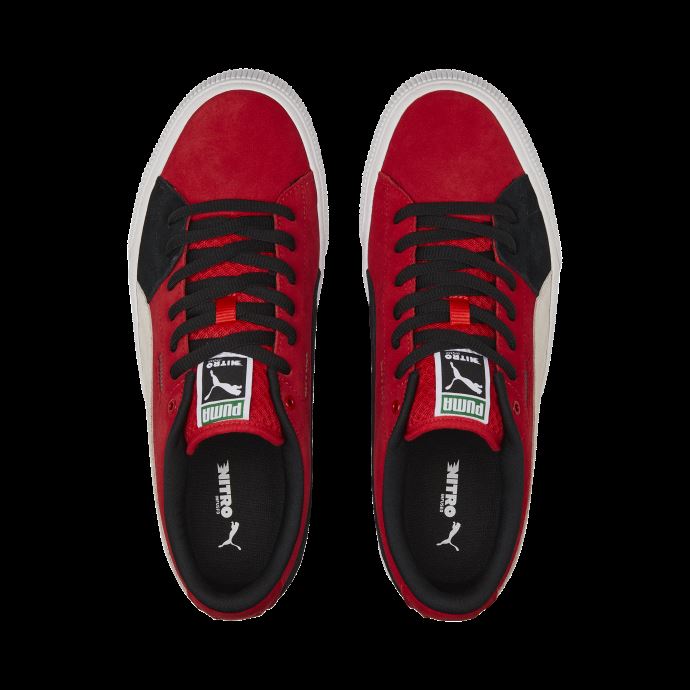 Baskets Skate Nitro En Daim Rouge-blanc-noir à Haut Risque Puma Canada
