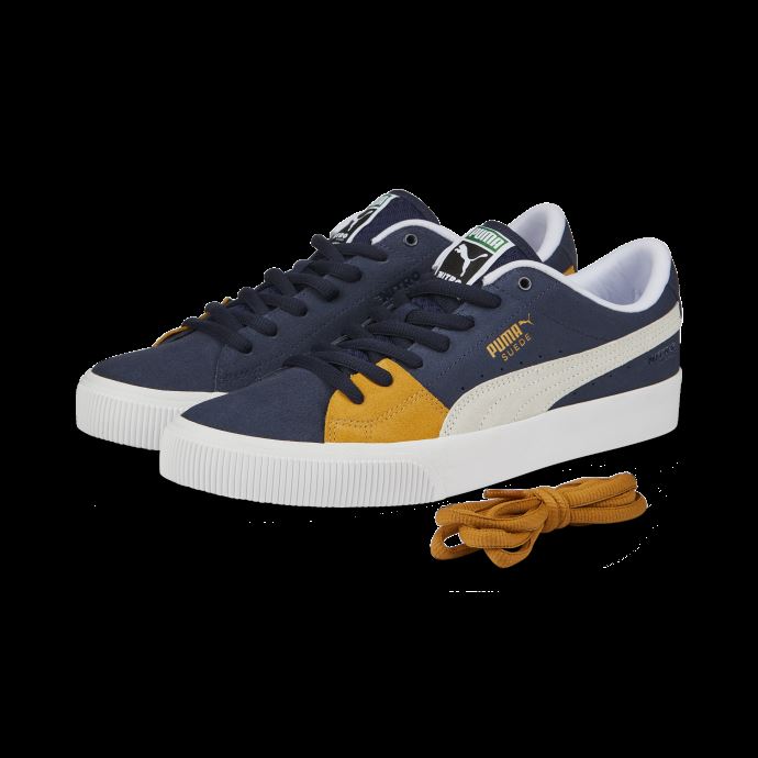 Baskets Skate Nitro Puma Canada En Daim Moutarde-blanc-miel