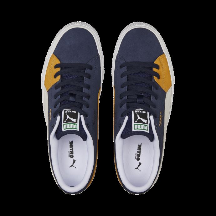 Baskets Skate Nitro Puma Canada En Daim Moutarde-blanc-miel
