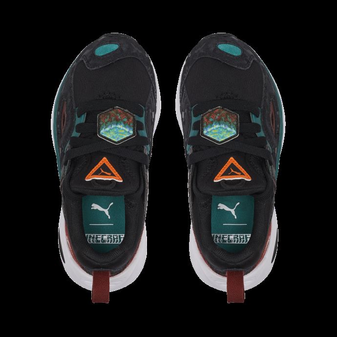 Baskets Puma Canada X Minecraft Trc Blaze Enfant Noir-vert Sarcelle
