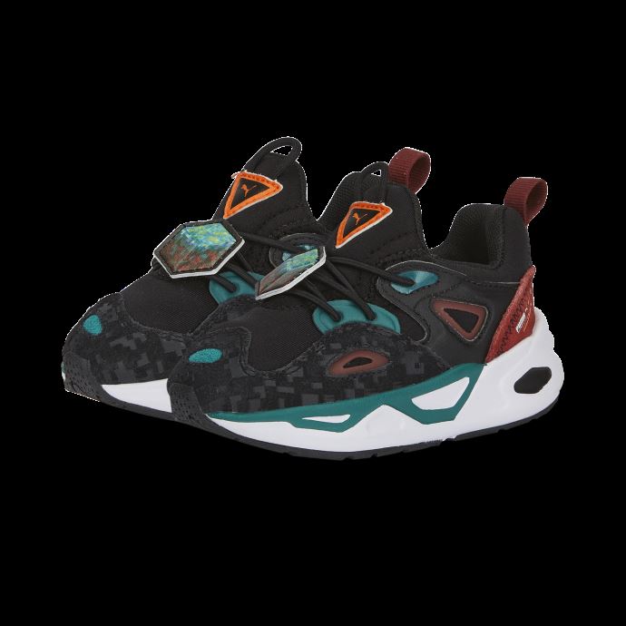 Baskets Puma Canada X Minecraft Trc Blaze Fermeture Alternative Noir-vert Sarcelle