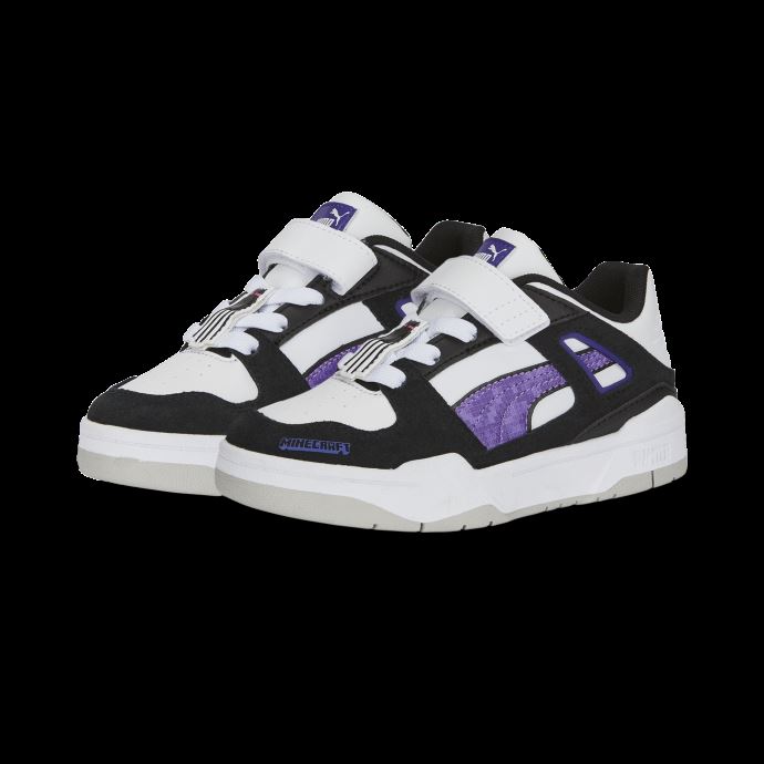 Puma Canada X Minecraft Slipstream Petites Chaussures Pour Enfants Noir-blanc