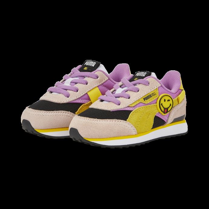 Puma Canada X Smileyworld Future Rider Chaussures Pour Tout-petits Rose Quartz-mauve Pop-noir