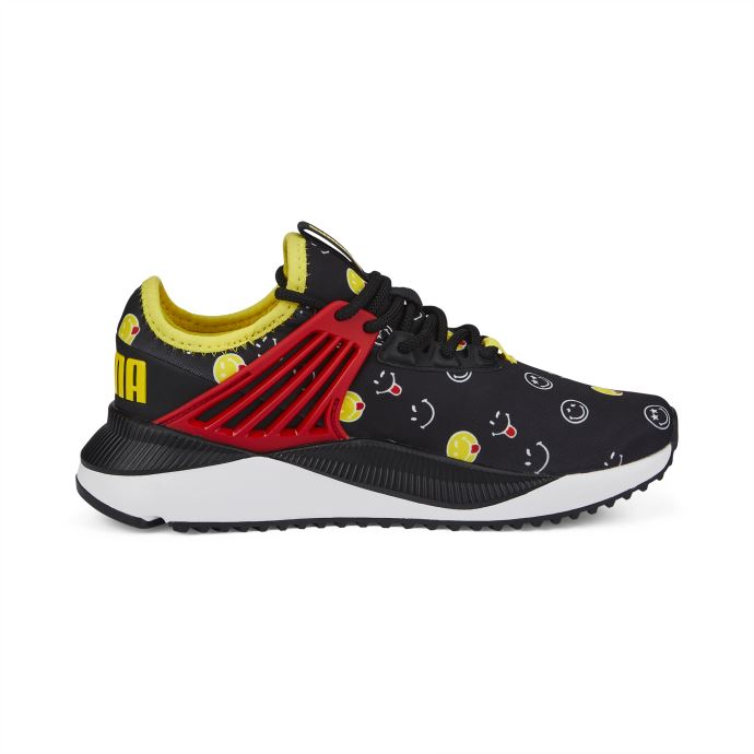 Baskets Puma Canada X Smileyworld Pacer Future Jeunesse Noir-rouge-jaune Vibrant
