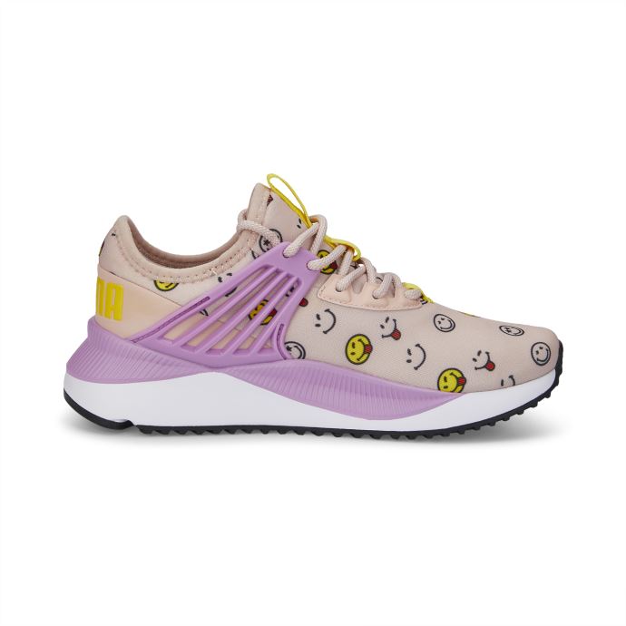 Baskets Puma Canada X Smileyworld Pacer Future Jeunesse Rose Quartz-mauve Pop-jaune
