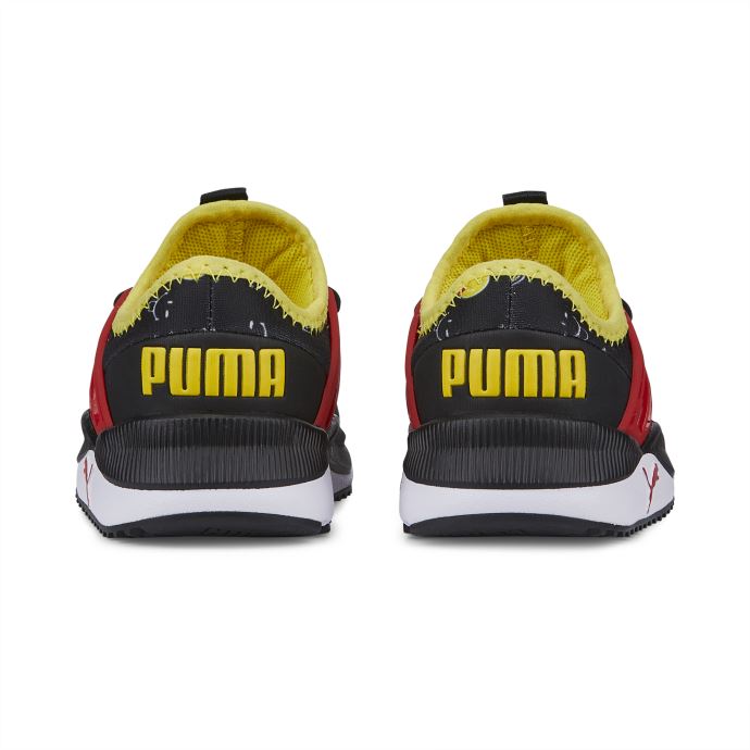Puma Canada X Smileyworld Pacer Future Baskets Pour Bébé à Fermeture Alternative Noir-rouge-jaune Vibrant

