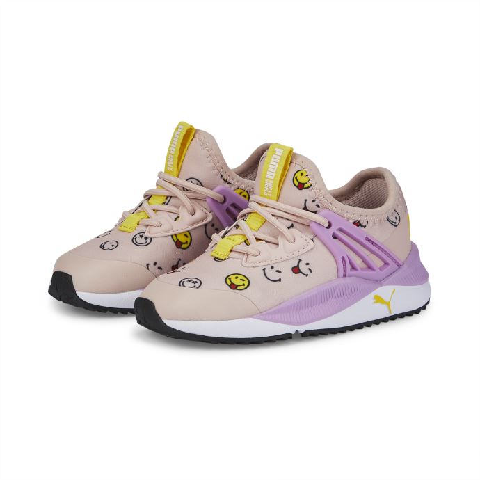Puma Canada X Smileyworld Pacer Future Baskets Bébé Fermeture Alternative Rose Quartz-mauve Pop-jaune