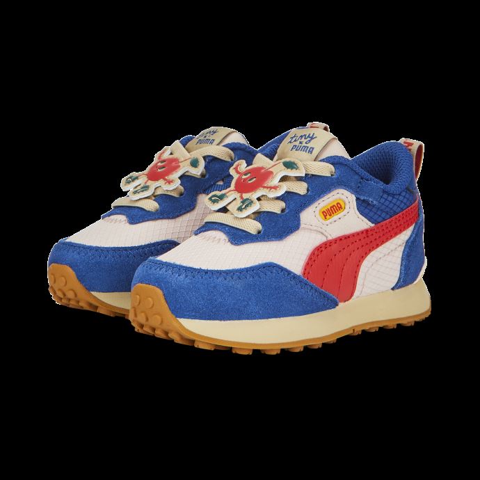 Puma Canada X Tiny Cottons Rider Fv Chaussures Pour Tout-petits Rose Quartz-poppy Rouge