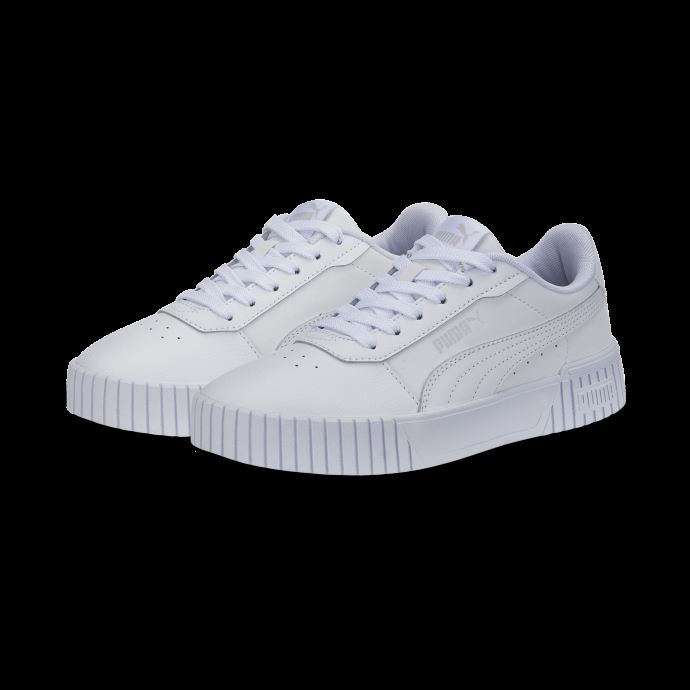 Puma Canada Blanc-blanc-argent Carina 2.0 Baskets Jeunesse