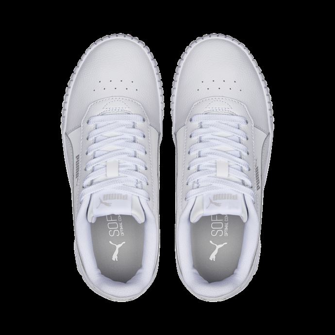 Puma Canada Blanc-blanc-argent Carina 2.0 Baskets Jeunesse
