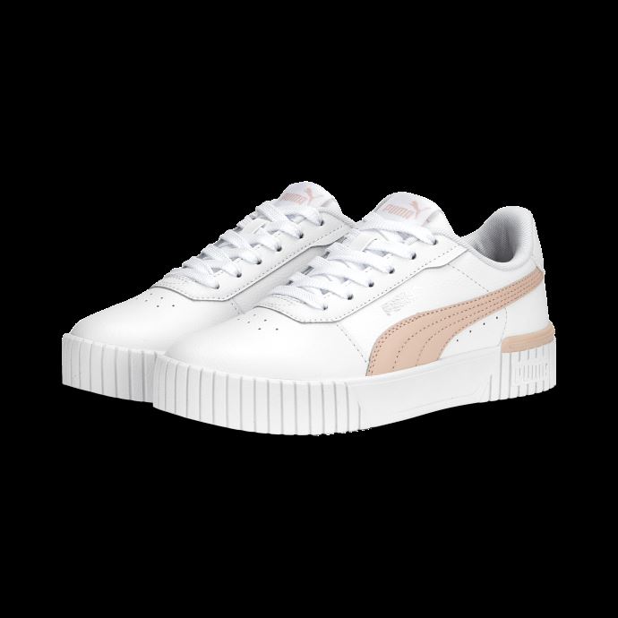 Puma Canada Blanc-rose Poussière-argent Carina 2.0 Baskets Jeunesse