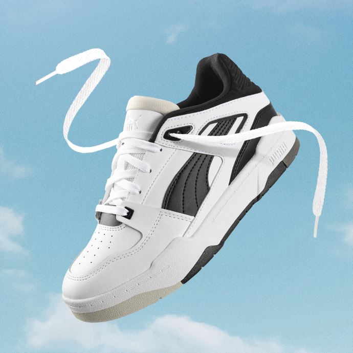 Baskets Puma Canada Slipstream Femme Blanc-noir-gris Glacier
