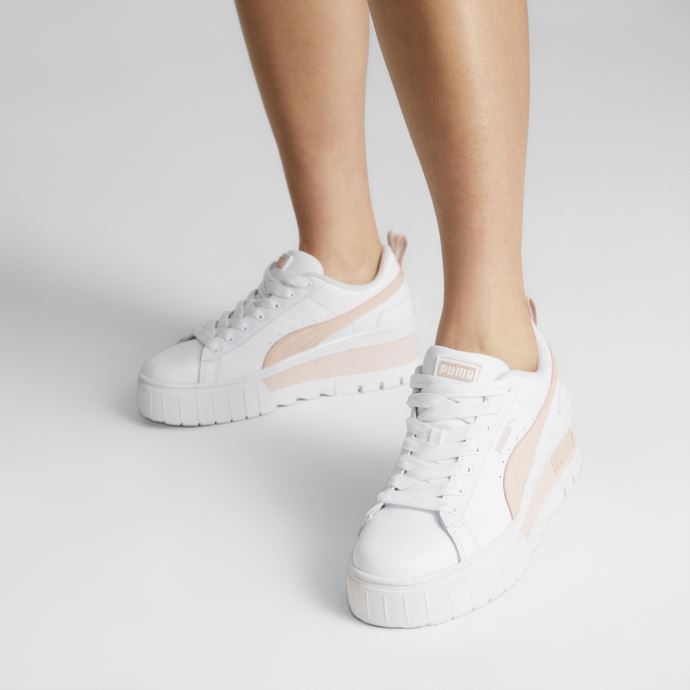Baskets Compensées Puma Canada Mayze Blanc-rose Quartz Femmes

