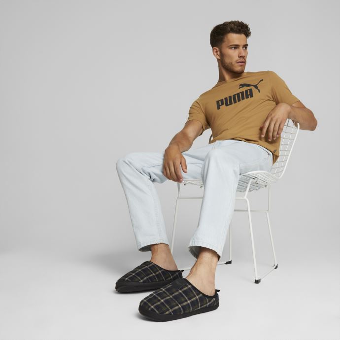Chaussons En Flanelle Scuff Puma Canada Olive Brûlée-noir

