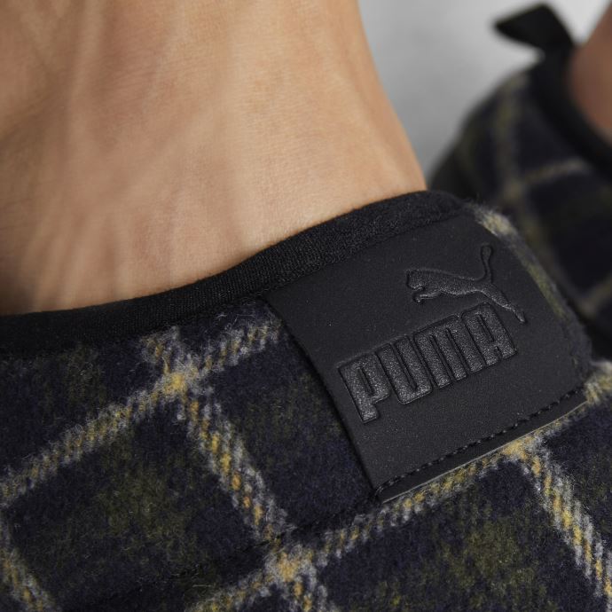 Chaussons En Flanelle Scuff Puma Canada Olive Brûlée-noir
