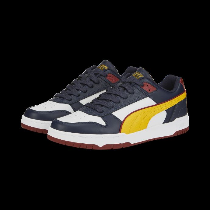 Nouvelles Baskets Puma Canada Rbd Game Low Bleu Marine-spectra Jaune-rouge