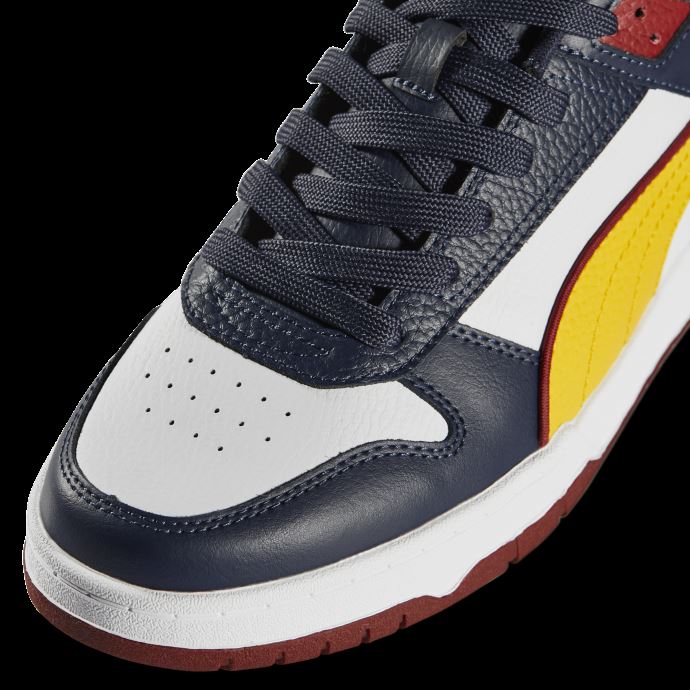 Nouvelles Baskets Puma Canada Rbd Game Low Bleu Marine-spectra Jaune-rouge
