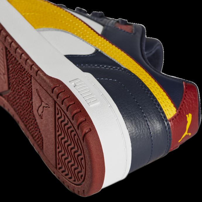 Nouvelles Baskets Puma Canada Rbd Game Low Bleu Marine-spectra Jaune-rouge
