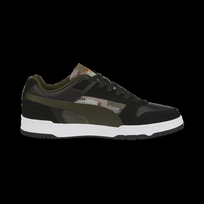 Baskets Rbd Game Low Sashiko Noir-olive-orange Puma Canada
