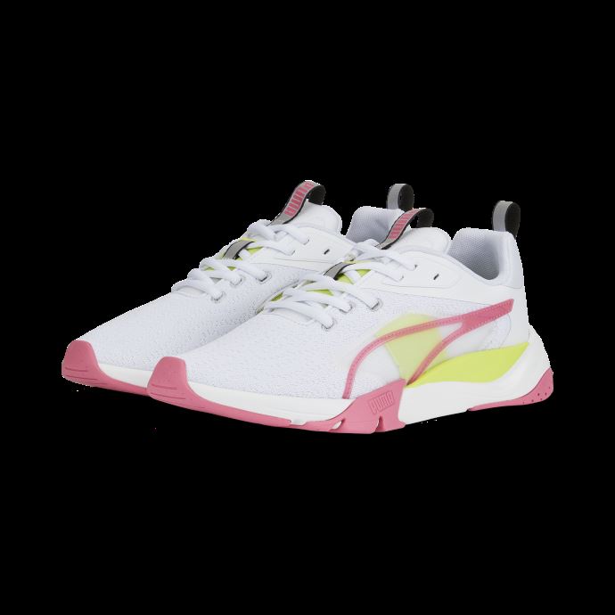 Baskets Femme Zora In Motion Puma Canada Blanc-sunset Pink-light Lime
