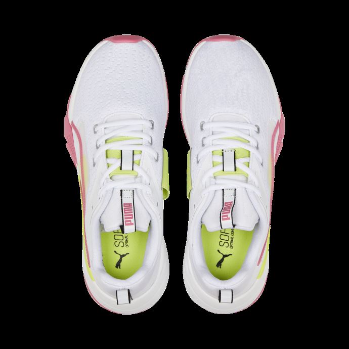 Baskets Femme Zora In Motion Puma Canada Blanc-sunset Pink-light Lime
