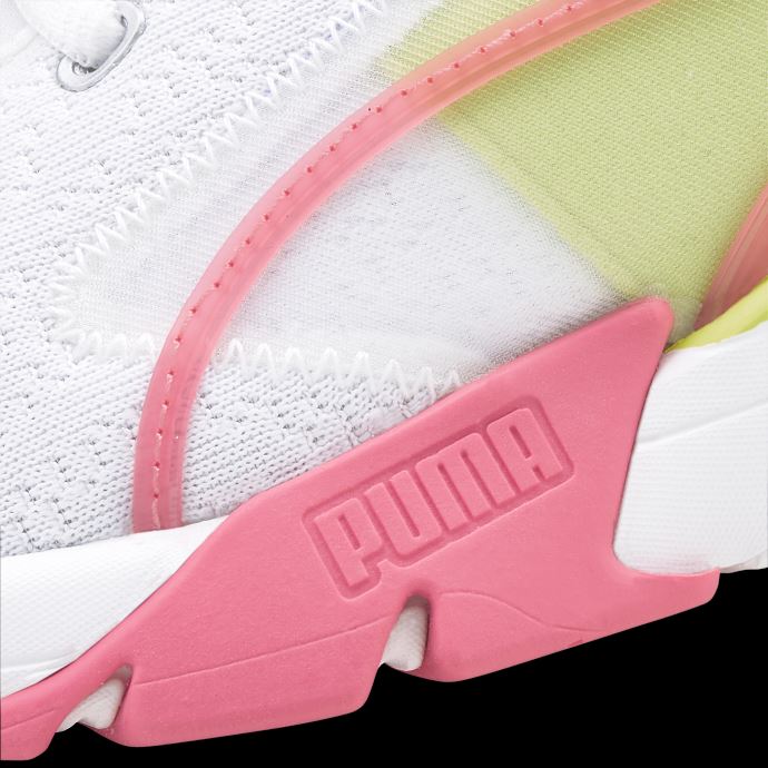 Baskets Femme Zora In Motion Puma Canada Blanc-sunset Pink-light Lime
