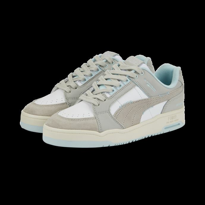 Puma Canada Blanc-marshmallow-violet-aqua Slipstream Lo Baskets Cousues Femme