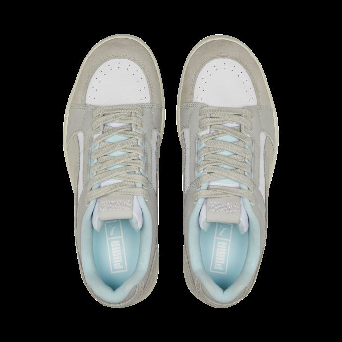 Puma Canada Blanc-marshmallow-violet-aqua Slipstream Lo Baskets Cousues Femme
