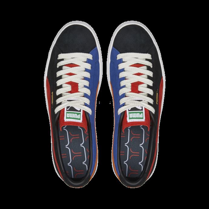 Baskets Puma Canada Vtg Teams En Daim Noir-rouge-brûlé-bleu Flamboyant
