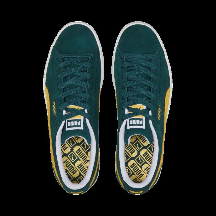 Baskets En Daim Teams Ii Puma Canada Varsity Vert-graine De Moutarde-blanc
