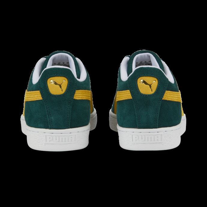 Baskets Puma Canada Teams Ii En Daim Varsity Vert Moutarde Blanc
