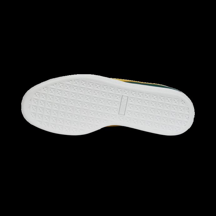 Baskets Puma Canada Teams Ii En Daim Varsity Vert Moutarde Blanc
