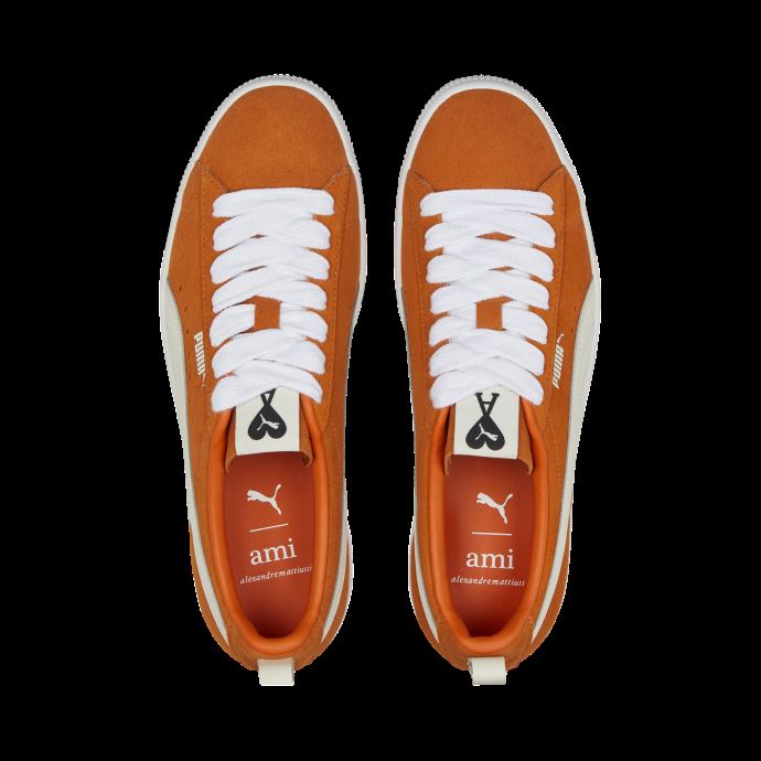 Puma Canada X Ami Jaffa Baskets Vtg En Daim Orange Guimauve
