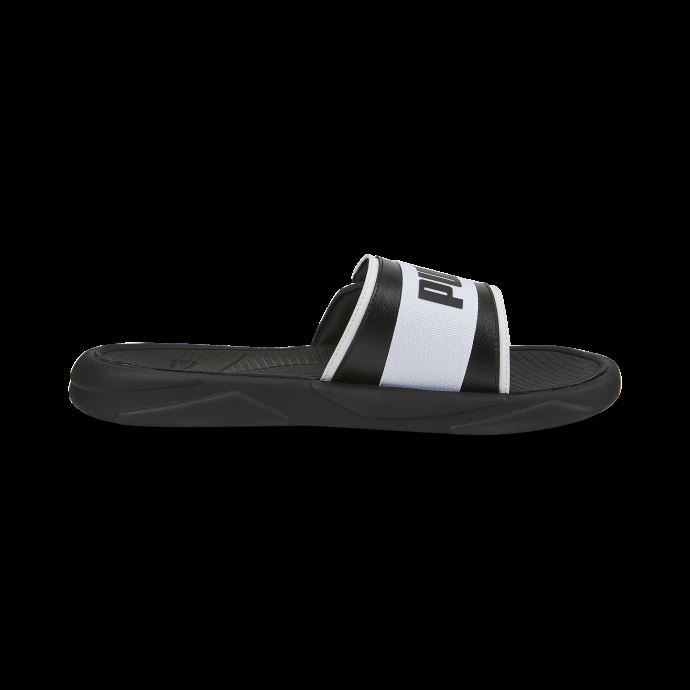 Puma Canada Royalcat Comfort Tape Slides Noir-noir-blanc
