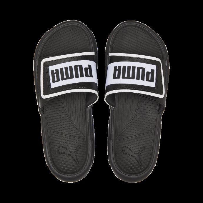 Puma Canada Royalcat Comfort Tape Slides Noir-noir-blanc
