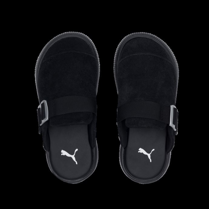 Daim Mayu Mule Baskets Femme Puma Canada Noir-argent
