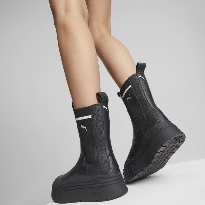 Bottes Chelsea Mayze Stack Casual Pour Femmes Noir Puma Canada