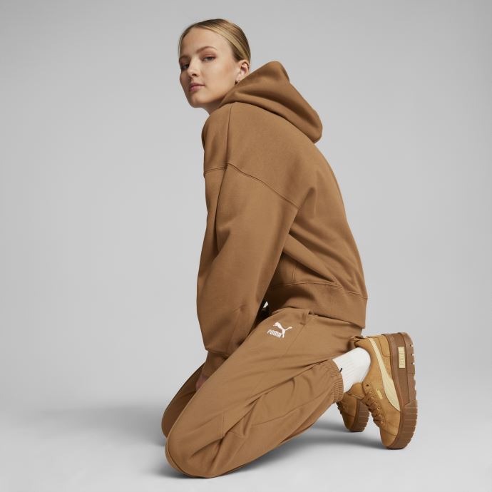 Baskets Puma Canada Desert Tan Mayze Compensées En Suède Pour Femmes
