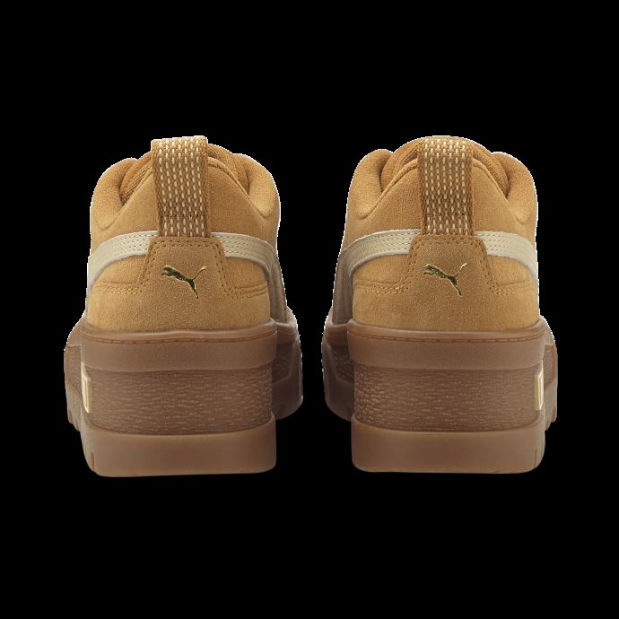 Baskets Puma Canada Desert Tan Mayze Compensées En Suède Pour Femmes
