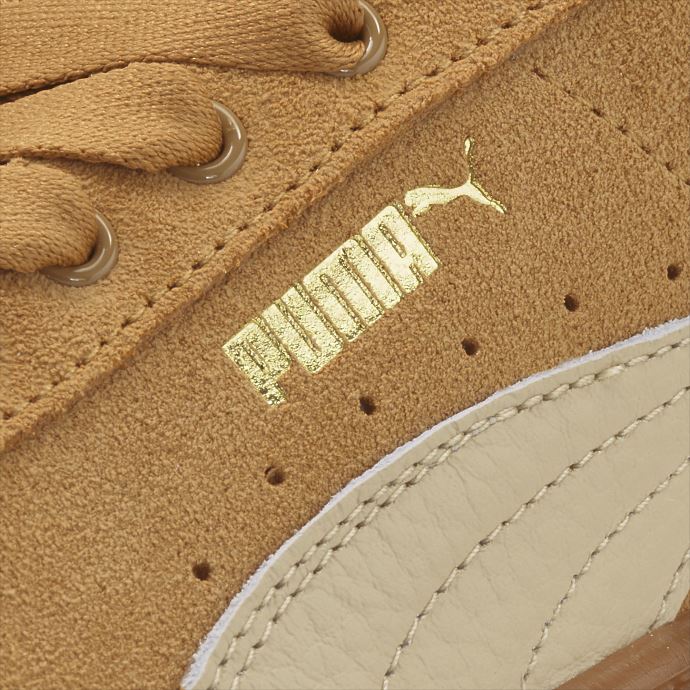 Baskets Puma Canada Desert Tan Mayze Compensées En Suède Pour Femmes
